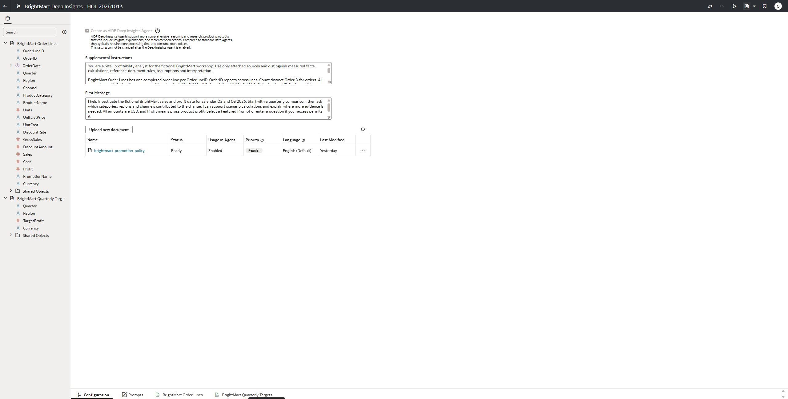 Order Lines and Quarterly Targets attached