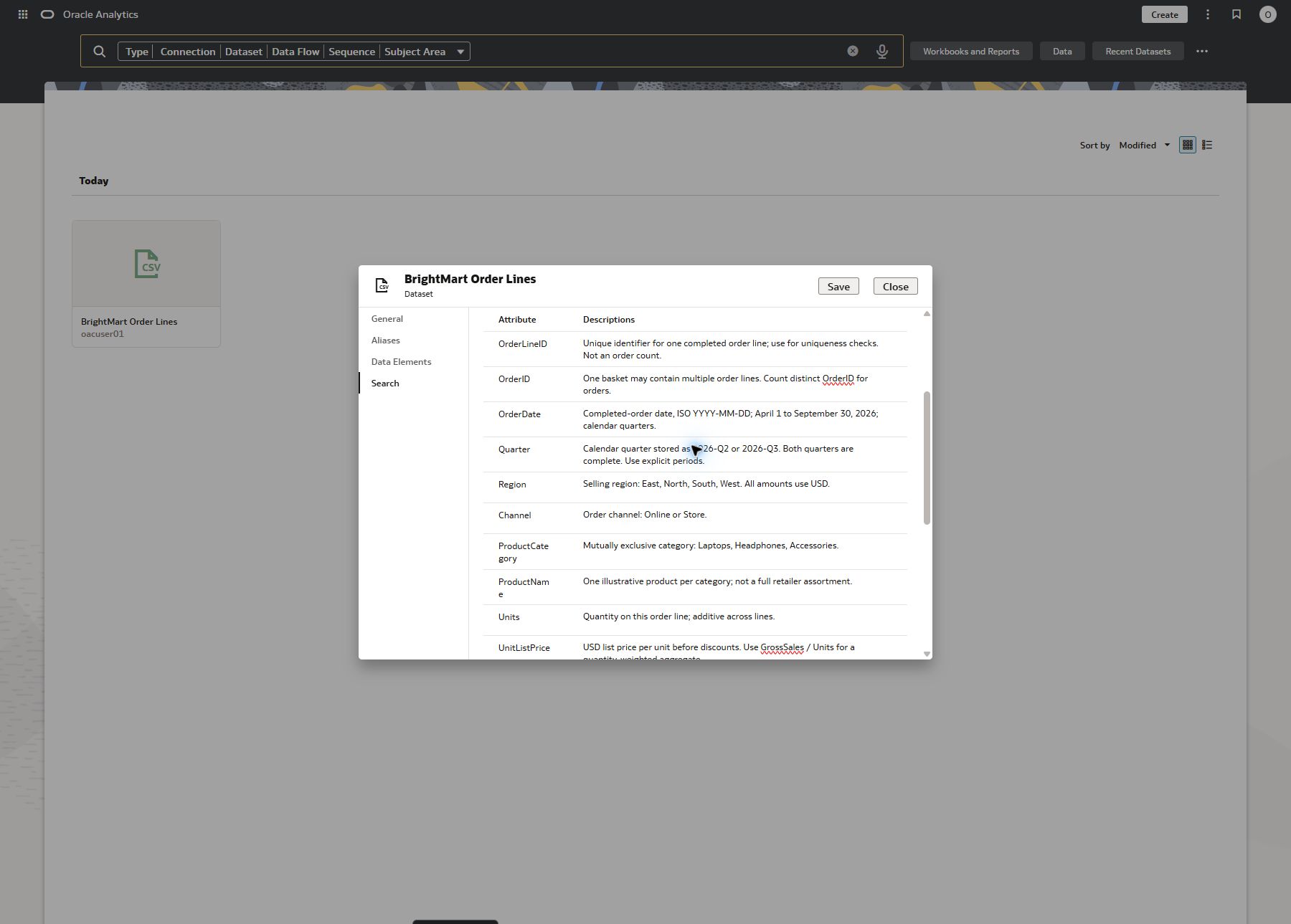 Reviewed identifiers, quarters and row grain